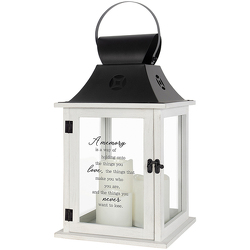 A Memory 3 Pillar Candle Lantern from Schultz Florists, flower delivery in Chicago