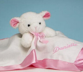 Baby Girl Lamb Cuddly from Schultz Florists, flower delivery in Chicago