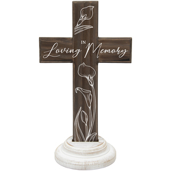 In Loving Memory Cross from Schultz Florists, flower delivery in Chicago
