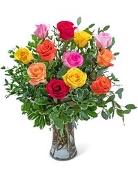 One Dozen Vibrant Roses from Schultz Florists, flower delivery in Chicago