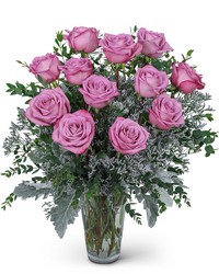 One Dozen Angelic Lavender Roses from Schultz Florists, flower delivery in Chicago