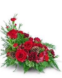 Ruby Rose Centerpiece from Schultz Florists, flower delivery in Chicago
