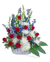 Freedom Tribute Basket from Schultz Florists, flower delivery in Chicago