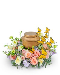 Wind Beneath My Wings Urn Surround from Schultz Florists, flower delivery in Chicago