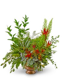 Verdant Farewell Urn from Schultz Florists, flower delivery in Chicago