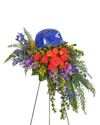 Tears in Heaven Personalized Standing Spray from Schultz Florists, flower delivery in Chicago