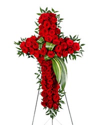 Heavenly Rose Cross from Schultz Florists, flower delivery in Chicago