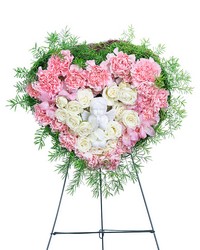 Forever Our Angel Standing Heart from Schultz Florists, flower delivery in Chicago