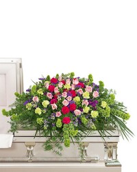 Always Remembered Casket Spray from Schultz Florists, flower delivery in Chicago