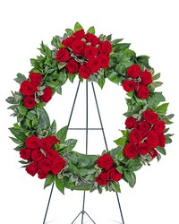 Serene Sanctuary Wreath from Schultz Florists, flower delivery in Chicago