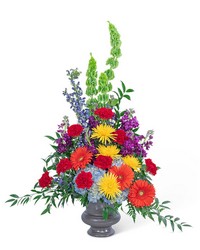 Vibrant Urn from Schultz Florists, flower delivery in Chicago