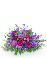 Majestic Magenta Crystal Cross from Schultz Florists, flower delivery in Chicago